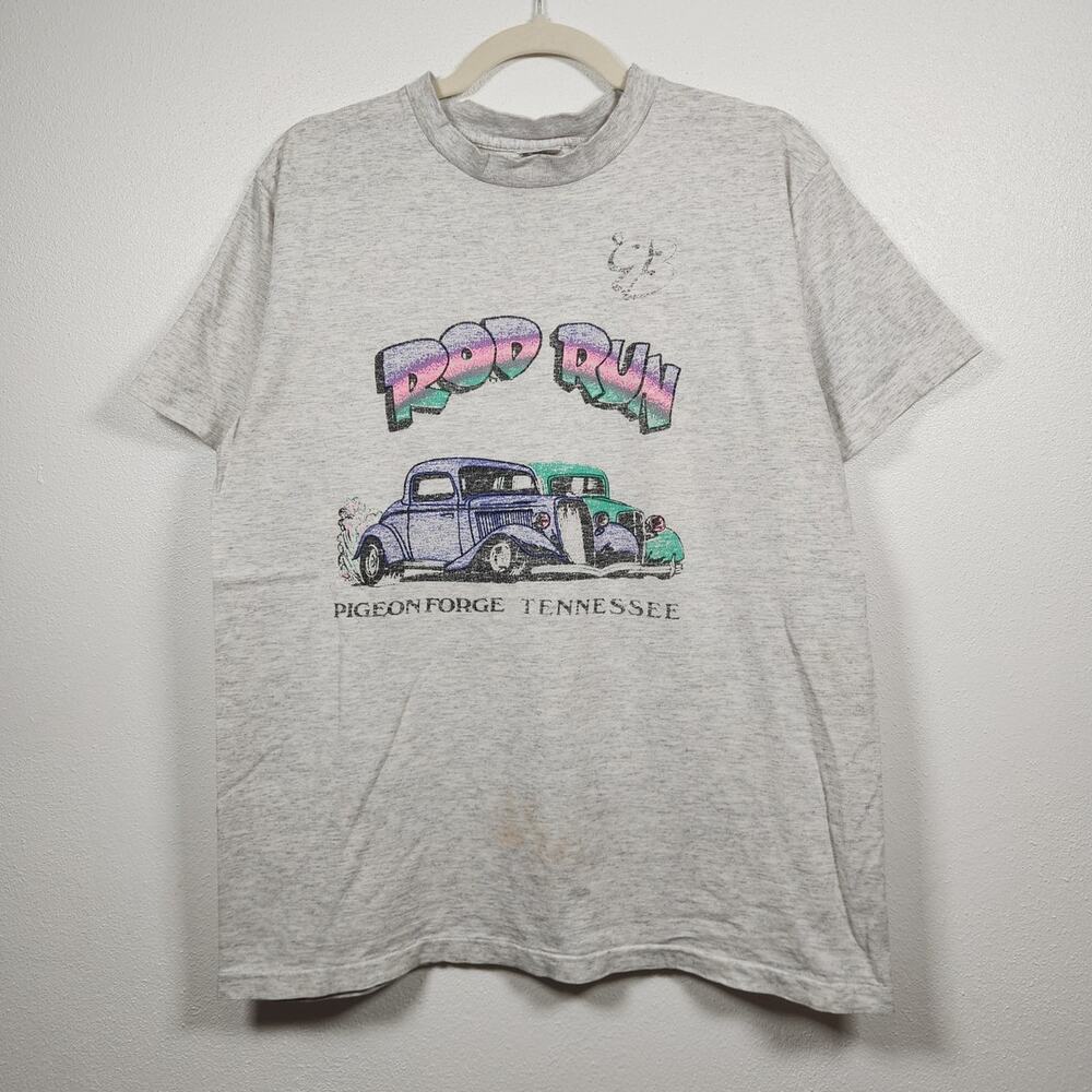 Vintage '93 Rod Run Pigeon Forge Tennessee Single Stitch Shirt Delta Large Cars